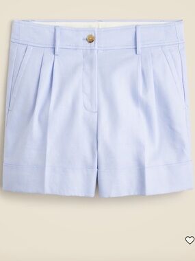 Remi Stretch Linen Blend Shorts - Light Blue